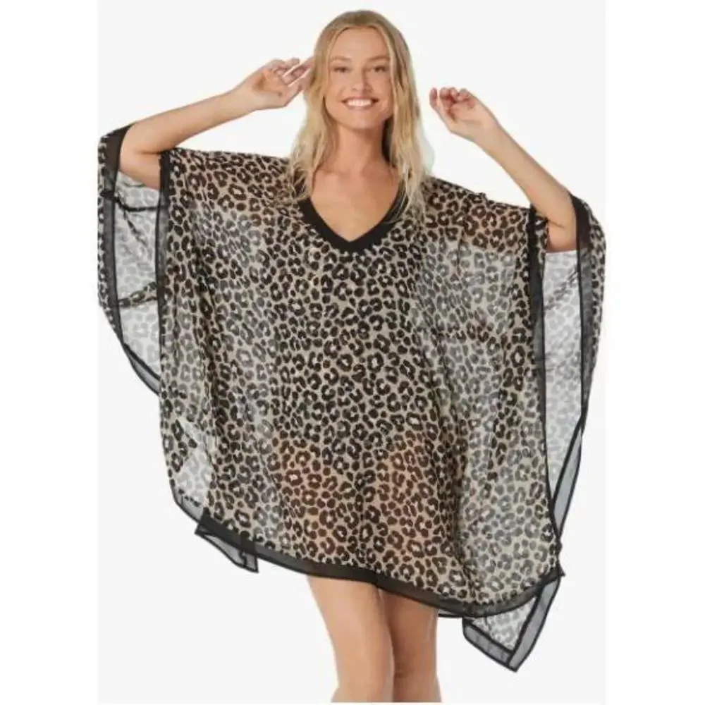 Michael Kors Swim Coverup One Size Animal Print Women's XS/S